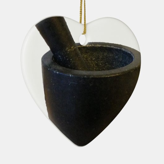 Mortar en Pestle Keramisch Ornament (Rechts)