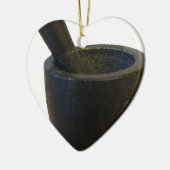 Mortar en Pestle Keramisch Ornament (Links)