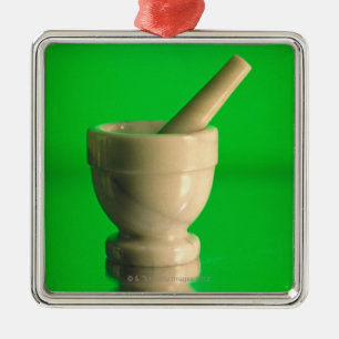 Mortar en pestle metalen ornament