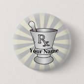 Mortar en Pestle pin Ronde Button 5,7 Cm (Voorkant)