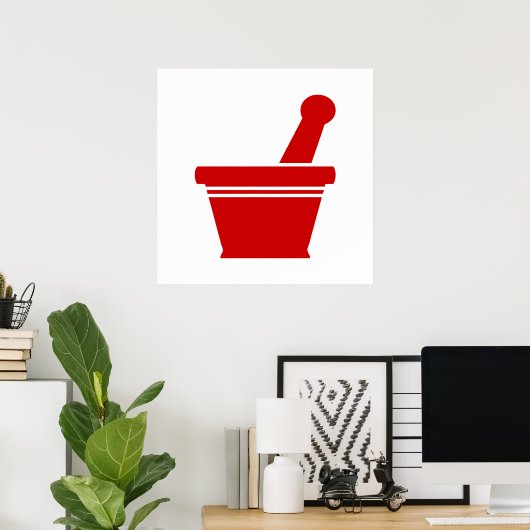 Mortar en Pestle Poster (Thuiskantoor)