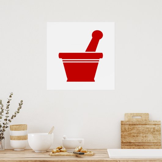 Mortar en Pestle Poster (Keuken)