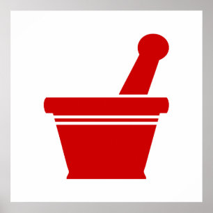 Mortar en Pestle Poster
