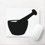 Mortar en Pestle Silhouette Pharmacist Gift Muismat (Met muis)