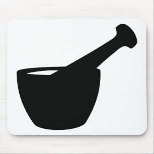 Mortar en Pestle Silhouette Pharmacist Gift Muismat