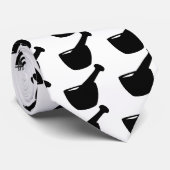 Mortar en Pestle Silhouette Pharmacist Gift Stropdas (Opgerold)