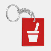 Mortar en Pestle Sleutelhanger (Voorkant Links)
