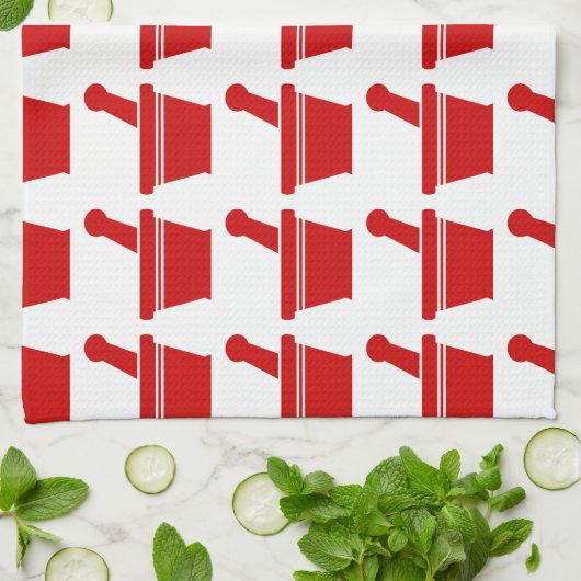 Mortar en Pestle Theedoek (Gevouwen)