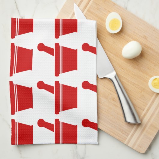 Mortar en Pestle Theedoek (Quarter Fold)