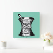 Mortar en Pestle Vierkante Klok (Huis)