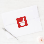 Mortar en Pestle Vierkante Sticker (Envelop)