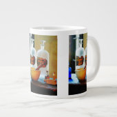 Mortar en stamper met flessen grote koffiekop (Voorkant rechts)