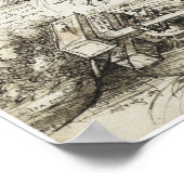 Mortar Firing uit a Boat, Leonardo da Vinci, 1485 Poster (Hoek)