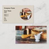 Mortar, Pestle en Box of Cocaca Visitekaartje (Voorkant / Achterkant)