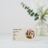 Mortar, Pestle en Box of Cocaca Visitekaartje (Staand voorkant)