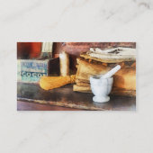 Mortar, Pestle en Box of Cocaca Visitekaartje (Achterkant)