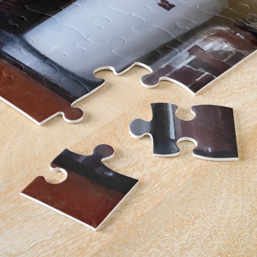 Mortar, Pestle en Flessen op schalen Legpuzzel (Zijkant)