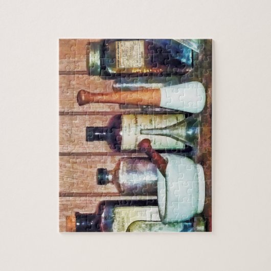 Mortar, Pestle en Pestle Legpuzzel (Verticaal)