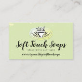 Mortar pestle handgemaakte zeep visitekaartje (Voorkant)