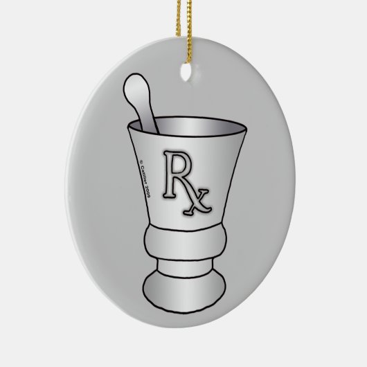 Mortar Pestle Keramisch Ornament (Rechts)