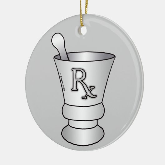 Mortar Pestle Keramisch Ornament (Links)