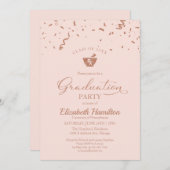 Mortar Pestle Pharmacy Afstudeerder Party Roos Gol Kaart (Voorkant / Achterkant)