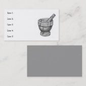 MORTAR, PESTLE: Visitekaartje: PENCIL Visitekaartje (Voorkant / Achterkant)