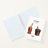 Mortar Pestles Recipe Cookbook Monogram Notitieboek (Binnen)