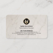 Mortar stamper kruidengeneeskunde homeopathie visitekaartje (Voorkant)