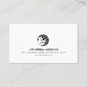 Mortar stamper kruidengeneeskunde kruiden visitekaartje (Achterkant)