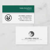 Mortar stamper kruidengeneeskunde kruiden visitekaartje (Voorkant / Achterkant)