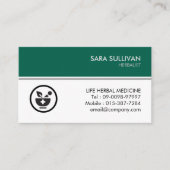 Mortar stamper kruidengeneeskunde kruiden visitekaartje (Voorkant)