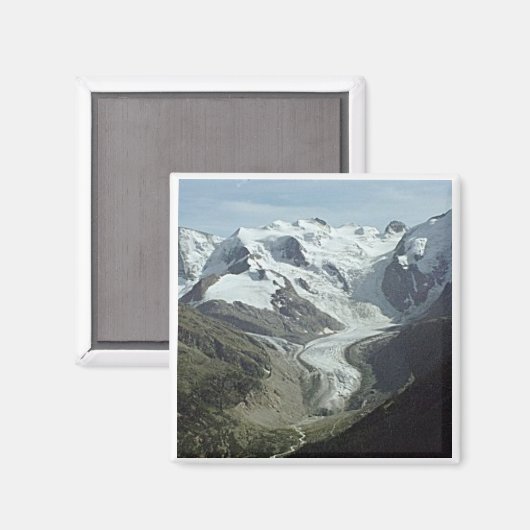 Mortaratch Gletsjer in Zwitserland Magneet (Voorkant / Achterkant)