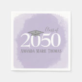 Mortarboard minimalistisch Paars met modern Afstud Servet (Voorkant)