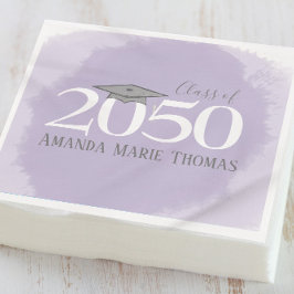 Mortarboard minimalistisch Paars met modern Afstud Servet