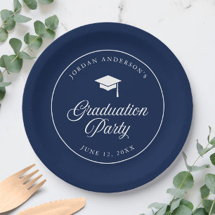 Mortarboard Script Editable Color Graduation Party Papieren Bordje