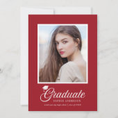 Mortarboard Script Editable Colors Photo Afstudere (Voorkant)