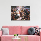 Morte di Decio Mure (Bozzetto) van Peter Paul Rube Canvas Afdruk (Insitu (Woonkamer))