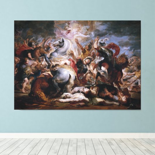 Morte di Decio Mure (Bozzetto) van Peter Paul Rube Canvas Afdruk (Insitu (Houten vloer))