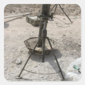 Morteerbuizen Vierkante Sticker (Voorkant)