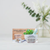 Mortel en stamper | alternatieve geneeskunde visitekaartje (Staand voorkant)