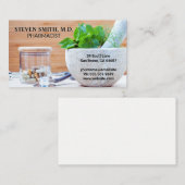 Mortel en stamper | alternatieve geneeskunde visitekaartje (Voorkant / Achterkant)