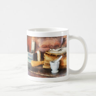 Mortel en Stamper en Doos Cacao Koffiemok