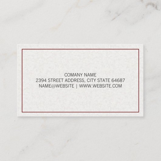 Mortel en stamper | Rx Leave-pictogram Visitekaartje (Achterkant)