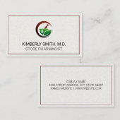 Mortel en stamper | Rx Leave-pictogram Visitekaartje (Voorkant / Achterkant)