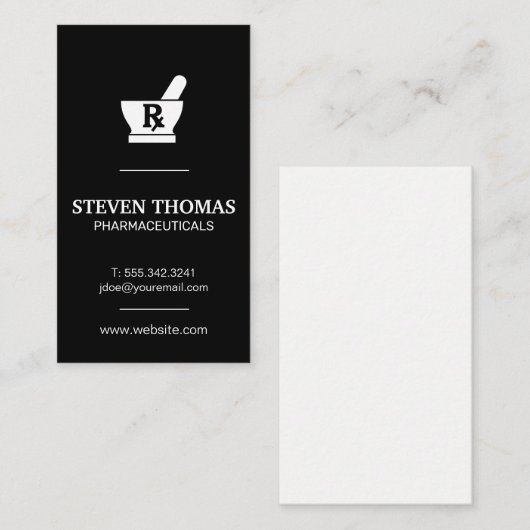 Mortel en Vijzel | RX Symbool Visitekaartje (Voorkant / Achterkant)
