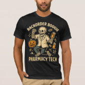 Mortel & Pestle Monster Pharmacy Tech Skeleton Hal T-shirt (Voorkant)