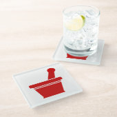 Mortel & Stamper Glazen Onderzetter (Schuin)