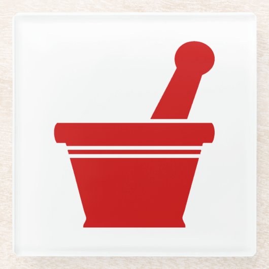 Mortel & Stamper Glazen Onderzetter (Voorkant)