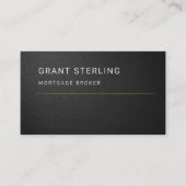 Mortgage Broker Black Professional  Visitekaartje (Voorkant)